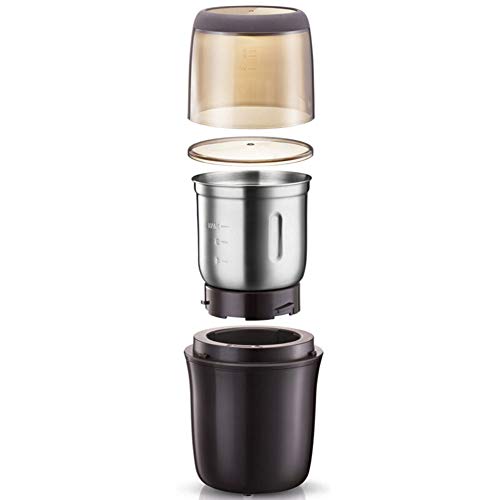 Pequeña licuadora portátil molinillo de especias molino eléctrico | 75g | 200W | Hoja de acero inoxidable | Para frijoles, hierbas, especias, nueces, semillas, legumbres y frutas | Mini Chopper