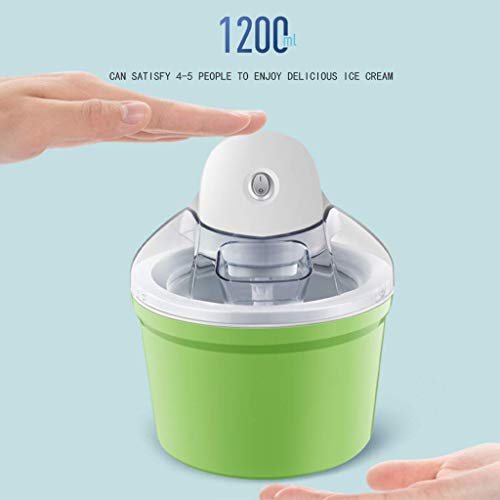 Pequeña máquina automática de helado, máquina portátil de helado, helado, sorbet, yogur congelado, adecuado para uso doméstico, adecuado para tiendas de té de leche-verde, naranja kshu