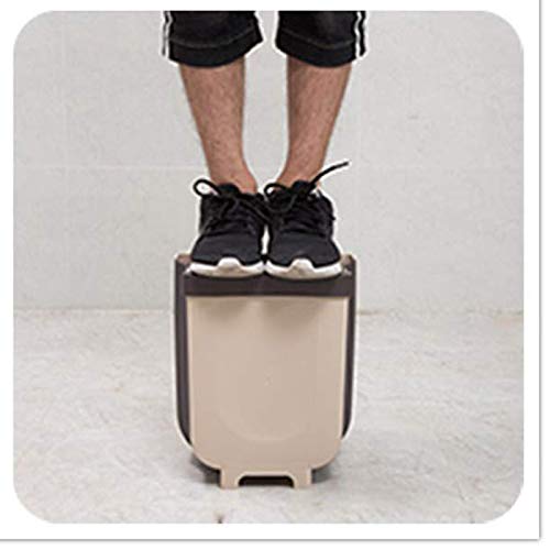 Pequeña papelera colgante de cocina, plegable, para gabinete/coche/dormitorio/baño, 9L/2.4 galones