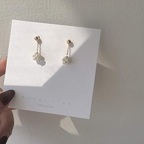 Pequeños Pendientes De Albóndigas De Perlas Temperamento Coreano Pendientes Suaves Mini Pendientes Compactos