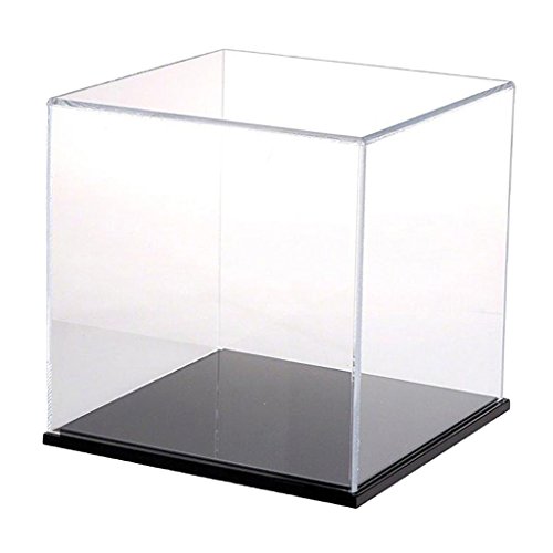 perfeclan Vitrina Exhibidor Figura de Acción DIY Desmonta Vitrina Acrílico Transparente Accesorios - 25x25x25cm