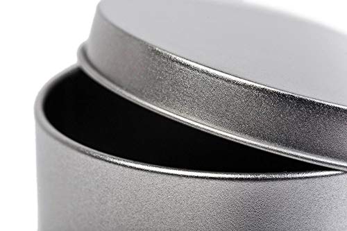 Perfekto24 Caja de Metal Caja Redonda con Tapa, Caja de Metal de 8 x 14 cm Grande, Redonda, vacía, Mate, Caja de Almacenamiento, Lata de Lata, Lata de Almacenamiento Universal.
