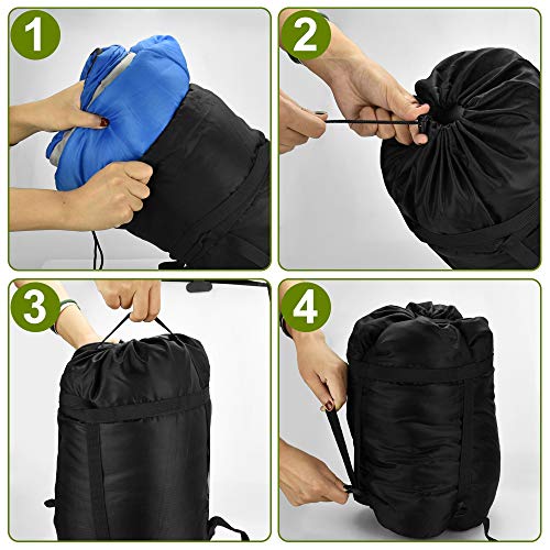 PERFETSELL Bolsa de Compresion para Saco de Dormir Impermeable Funda Compresion Saco Dormir de Almacenamiento Bolsa de Saco de Dormir Almacenar Ropa Camping Senderismo Viajes 43cm x 23cm, Universal