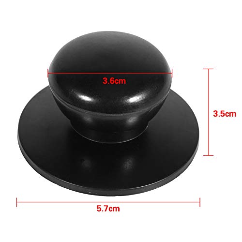 Perilla de La Tapa de La Olla 2pcs, Bakelite Tapa De La Tapa de La Tapa de La Olla Manija Manija de La Cocina Negro Reemplazo Cacerola Tetera de La Tapa de La Perilla Reemplazo de Las Asas Manijas