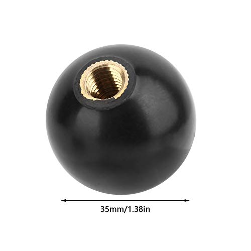 Perilla de Palanca de Bola, 5 Unids M10 * 35 Baquelita de Bola Redonda Palanca Manual Palanca Orificio Roscado Cobre Núcleo Negro para Máquinas Herramientas Aplicables
