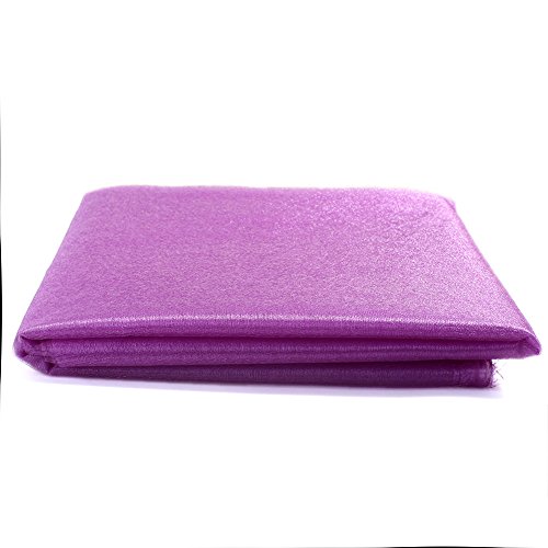 Perno de tul de tela, gasa sólida para la decoración de la boda Decoración para el hogar Sala de banquetes Sheer Organza Fabric Bolt (Púrpura)