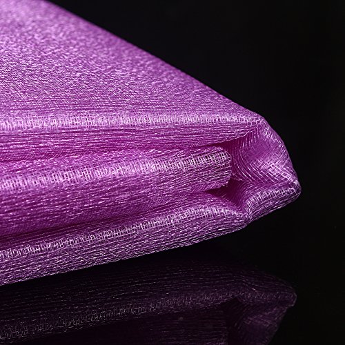 Perno de tul de tela, gasa sólida para la decoración de la boda Decoración para el hogar Sala de banquetes Sheer Organza Fabric Bolt (Púrpura)