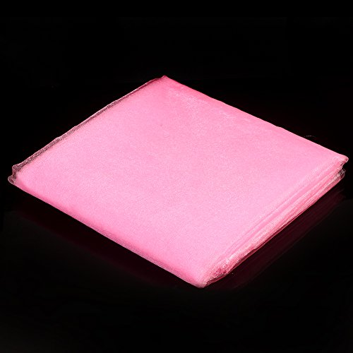 Perno de tul de tela, gasa sólida para la decoración de la boda Decoración para el hogar Sala de banquetes Sheer Organza Fabric Bolt (Rosa)