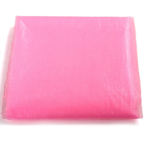 Perno de tul de tela, gasa sólida para la decoración de la boda Decoración para el hogar Sala de banquetes Sheer Organza Fabric Bolt (Rosa)