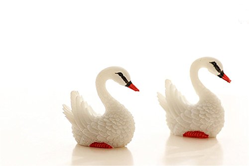 Pet Online Cóctel de pescado Scene White Swan Pato ornamento de resina Micro acuario pequeño paisaje, Decoración 5.5 * 5cm