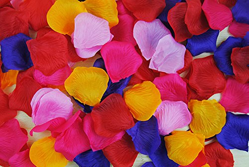 Pétalos de rosa monolíticos y coloridos, de Skyshadow, flores artificiales, pétalos de seda para bodas, ambientes románticos y propuestas, 2000 pcs