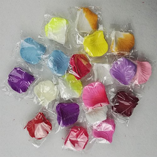 Pétalos de rosa monolíticos y coloridos, de Skyshadow, flores artificiales, pétalos de seda para bodas, ambientes románticos y propuestas, 2000 pcs