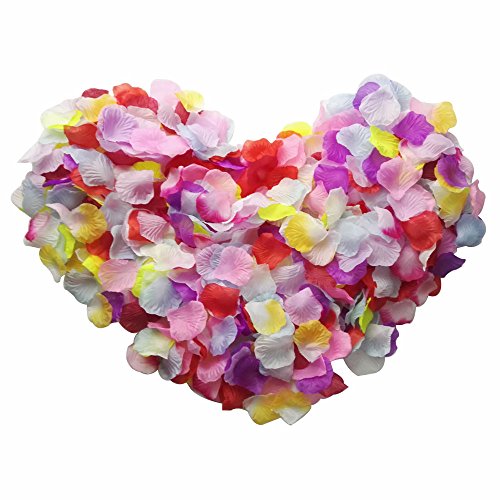 Pétalos de rosa monolíticos y coloridos, de Skyshadow, flores artificiales, pétalos de seda para bodas, ambientes románticos y propuestas, 2000 pcs