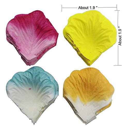 Pétalos de rosa monolíticos y coloridos, de Skyshadow, flores artificiales, pétalos de seda para bodas, ambientes románticos y propuestas, 2000 pcs