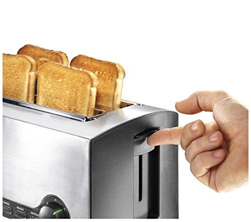 Petra Electric 58.142372.01.001 - Tostadora con 2 ranuras largas, 7 funciones de tostado, 1500 W, color gris