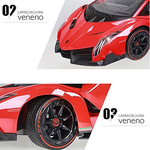 PETRLOY Vehículo de deriva rápida Recargable RC Stunt Car Buggy eléctrico de alta velocidad Mini RC Car Vehículo Radio eléctrica Control remoto Coches Sport Racing Hobby Car Modelo de camión rojo El m