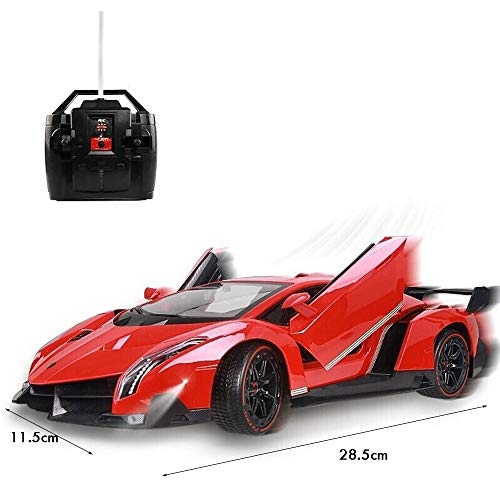 PETRLOY Vehículo de deriva rápida Recargable RC Stunt Car Buggy eléctrico de alta velocidad Mini RC Car Vehículo Radio eléctrica Control remoto Coches Sport Racing Hobby Car Modelo de camión rojo El m
