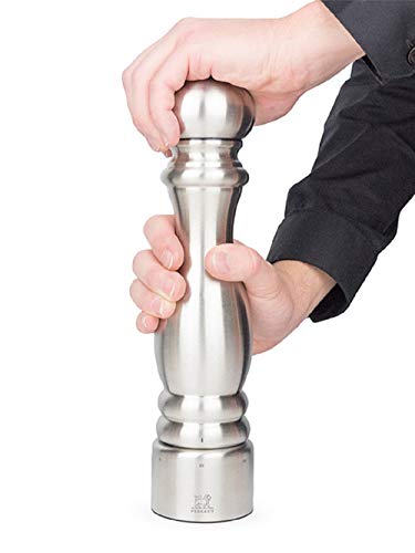 Peugeot Paris 32517 Chef – Molinillo de Pimienta (Acero Inoxidable, 6,97 X 6,97 X 30 cm, Plata