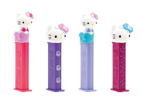 PEZ set de dispensadores Hello Kitty (4 dispensadores con 3 recargas de caramelos PEZ de 8,5g c/u) + 2 paquetes de recargas (8 recargas de caramelos PEZ de 8,5g c/u)