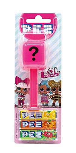 PEZ set de dispensadores L.O.L. Surprise (5 dispensadores con 3 recargas de caramelos PEZ de 8,5g c/u) + 1 paquete de recargas (8 recargas de caramelos PEZ de 8,5g c/u)