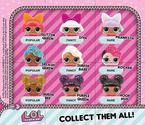PEZ set de dispensadores L.O.L. Surprise (5 dispensadores con 3 recargas de caramelos PEZ de 8,5g c/u) + 1 paquete de recargas (8 recargas de caramelos PEZ de 8,5g c/u)