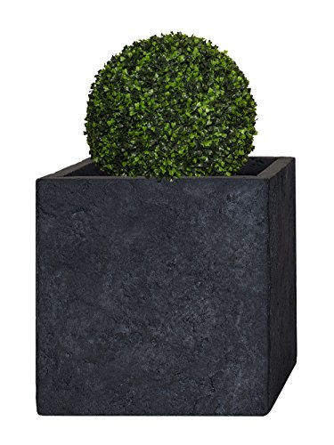 Pflanzwerk® Maceta Cube Lava Antracita 23x23x23cm *Resistente a Las heladas* *Protección UV* *Calidad Europeo*