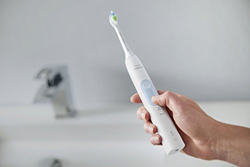 Philips Sonicare ProtectiveClean 4500 HX6839/28 - Cepillo dental sónico con 2 programas de limpieza, control de presión, temporizador y estuche de viaje, color blanco