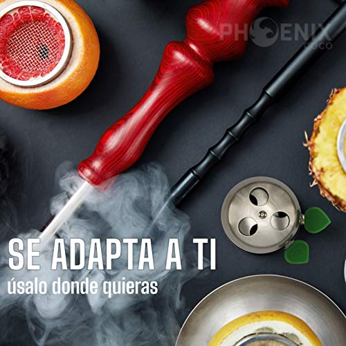 Phoenix - Gestor de Calor Cachimba, Shisha - Provost de Acero Inoxidable para carbones - Accesorio Apple Hookah Premium
