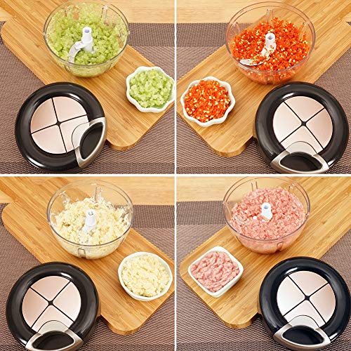 Picadora Manual de Alimentos Cortador Cebolla Tomate Shredder, Col Máquinas de Cortar El Jengibre, El Procesador Picadora de Carne de La Fruta, Prácticos Novedades para La Cocina,R
