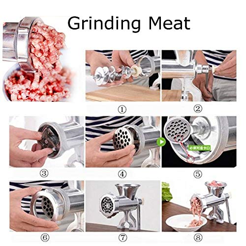 Picadoras de Carne Manual de picadora de carne y fabricante de salchichas máquina de manivela de carne y el vehículo Grinder Mincer fideos máquina de presión Pasta fabricante de carne Novedades for la
