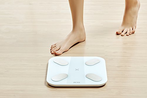 PICOOC PIC-MIPR-WI-10 Mini Pro - Báscula de grasa corporal, Bluetooth, aplicación, inteligencia artificial, análisis corporal para grasa corporal, músculos acuáticos, Apple Android, color blanco