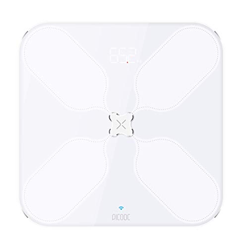 PICOOC S3 Báscula digital personal Smart con Wifi y Bluetooth, Blanco