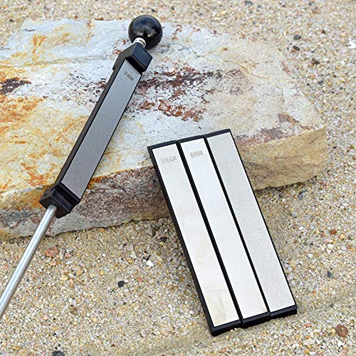 Piedra de afilar 3pcs Piedra de afilar antideslizante Piedra de afilar de diamante de borde de ángulo constante duradero