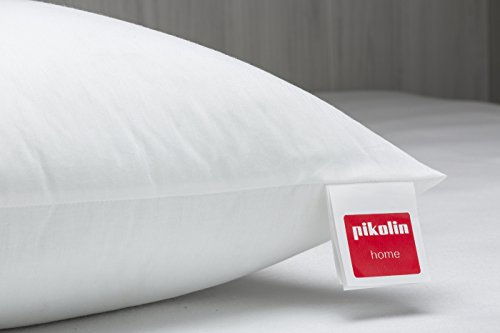 Pikolin Home - Pack de 2 almohadas de fibra, antiácaros, funda 100% algodón, firmeza media, 40x90cm, altura 18cm (Todas las medidas)
