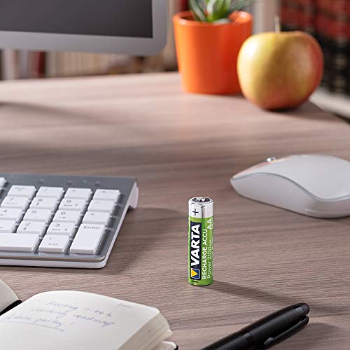 Pila precargada AAA Micro de Ni-Mh VARTA Rechargeable Ready2Use (paquete de 4 unidades, 800 mAh), recargable sin efecto de memoria - Listo para usar