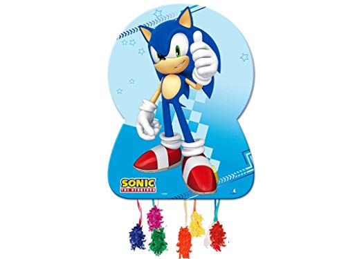Piñata Infantil Decorativa Multicolor"Modern Sonic" Dulces y Caramelos. Regalos Originales. Decoración. Juguetes para Fiestas de Cumpleaños, Bodas, Bautizos y Comuniones.