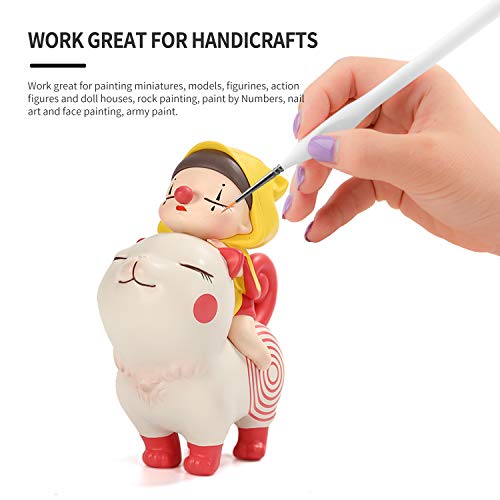 Pinceles para Pintura, 10 Piezas Pinceles Acrilico, Miniatura Cepillos para Pintura de Arte Brochas Redondas de Arte Profesionales, Juego de Pinceles para Pintar al Óleo/Acrílica/Acuarela