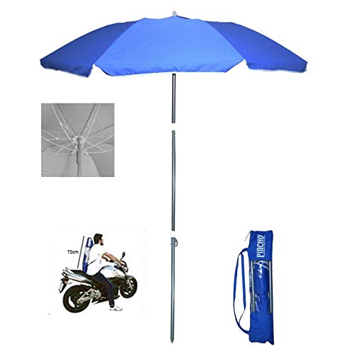 Pincho Sombrilla Mochila Plegable 180CM Ideal para Moto y Bicicleta.Protección Solar UPF50+ (bloquea 99% de Rayos UV), Muy Ligera.1,5 kg, Medida de la sombrilla Dentro de la Funda 70cm.