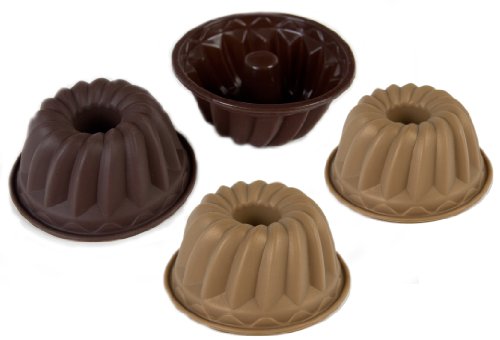 PINFI 81151 - Pack de 4 Mini moldes de Silicona, Color Chocolate y Moka