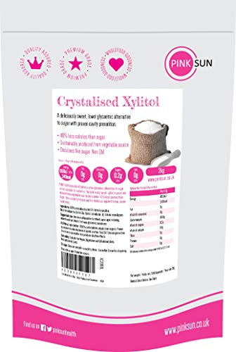 PINK SUN Xilitol 2kg Sustitución de Azúcar Alternativa Edulcorante Gránulos Finos Vegetariano Vegano Sin Gluten Baja en Carbohidratos Diabético Non OGM Xylitol 2000g Abultar Bulk