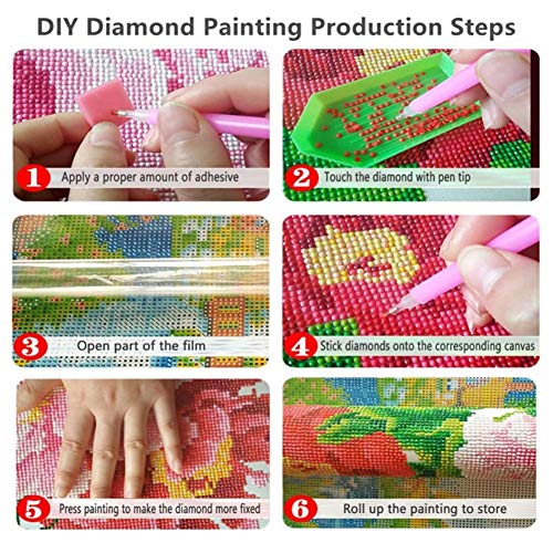 Pintura Diamante Taladro Completo DIY 5D Full square Drill Diamond painting Kits Mujer 25x30cm/9.8 * 11.8in Bordado de Punto de Cruz Arte Artesanía Casa Decoración de La Pared Y8