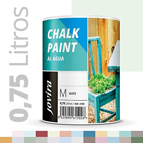 PINTURA EFECTO TIZA,CHALK PAINT, AL AGUA MATE, Renueva tus muebles con creatividad. (750ML, VERDE MENTA)