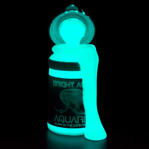 Pintura que Brilla en la Oscuridad, Aquaris (20ml), Color Aqua brillante (azul claro/turquesa) de SpaceBeams