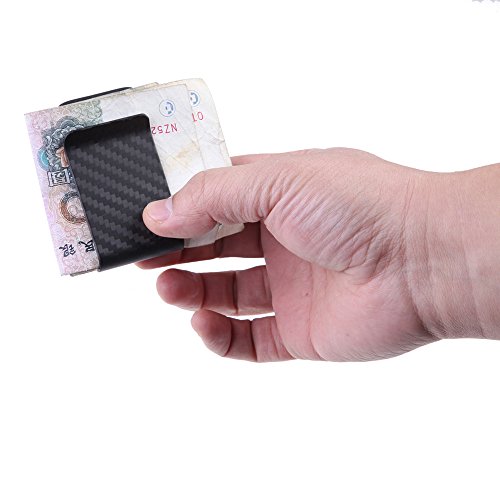 Pinza de Billetes,Anself fibra del Carbón Clip de Dinero en Efectivo de Tarjeta de Crédito de Pulido