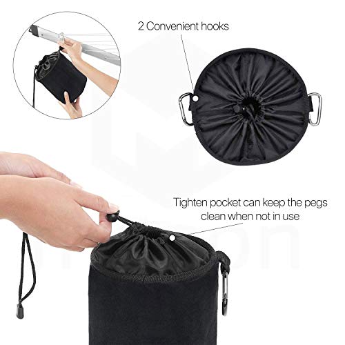 Pinzas para ropa de acero inoxidable para colgar antioxidantes para exteriores, casa, cocina, baño, jardín o balcón - PAQUETE DE 60 y BOLSA