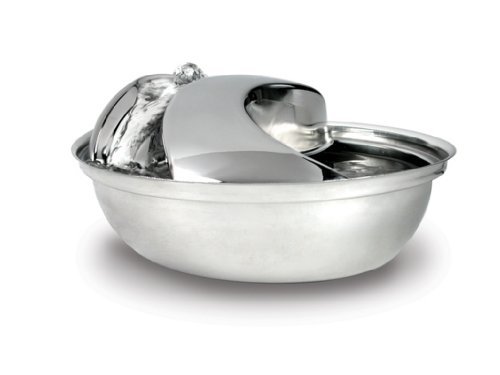 Pioneer - Bebedero para Mascotas con diseño de Gota de Lluvia de Acero Inoxidable