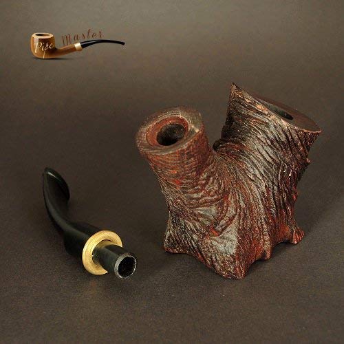 Pipe Master Talladas a Mano Única Fumar Pipa para Tabaco Stump Tipo Pera Árbol Hecho por Artesano