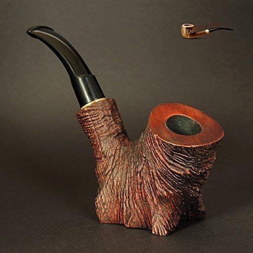 Pipe Master Talladas a Mano Única Fumar Pipa para Tabaco Stump Tipo Pera Árbol Hecho por Artesano