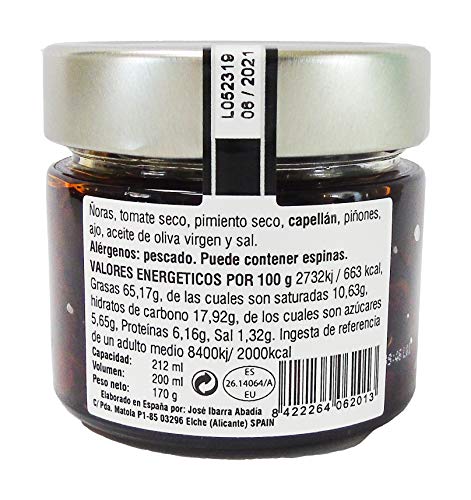 Pipes i carasses con capellán con aceite de oliva 200g.