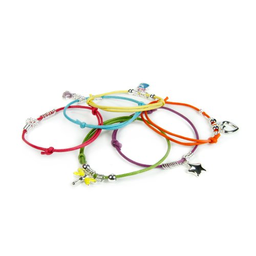 Pipkits Friendship Charm Bracelet Kit-Brights Edition Colgante para Pulsera, Chapado en Plata, Multicolor